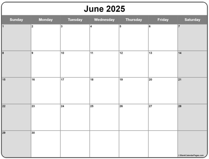 June to August 2025 Calendar