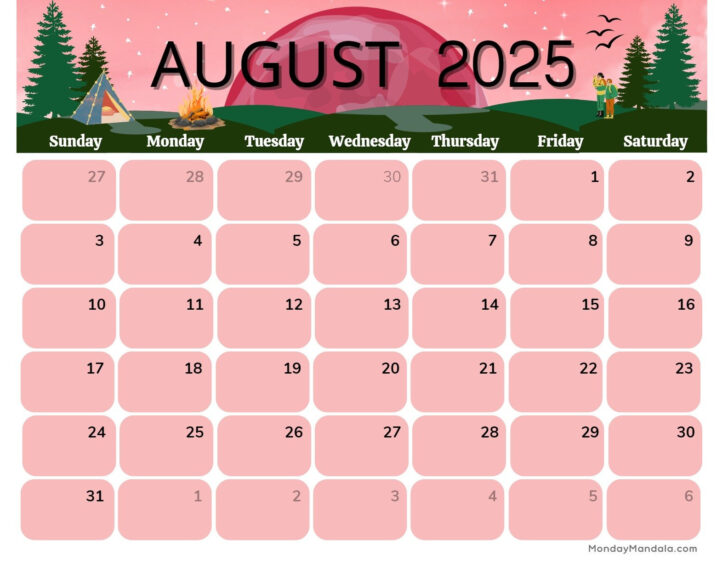 Show Me the Calendar For August 2025