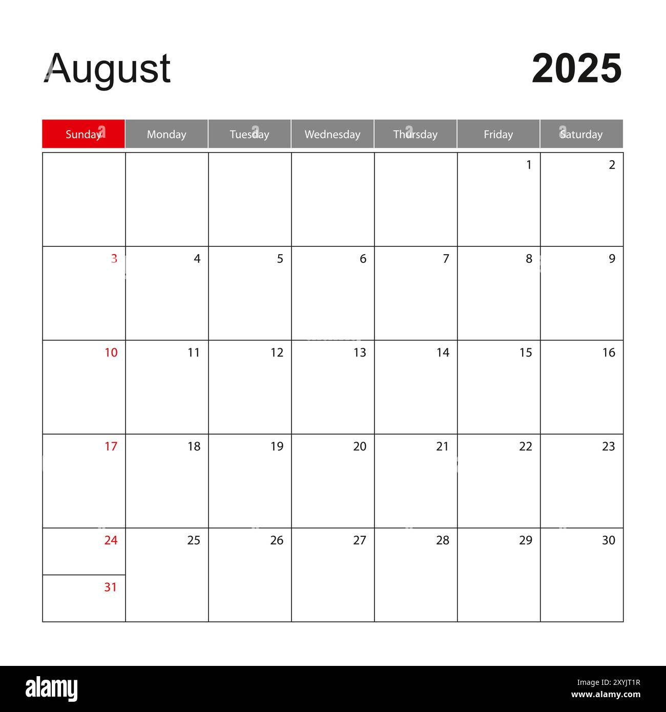 Wall Calendar Template For August 2025. Holiday And Event Planner for Show August 2025 Calendar