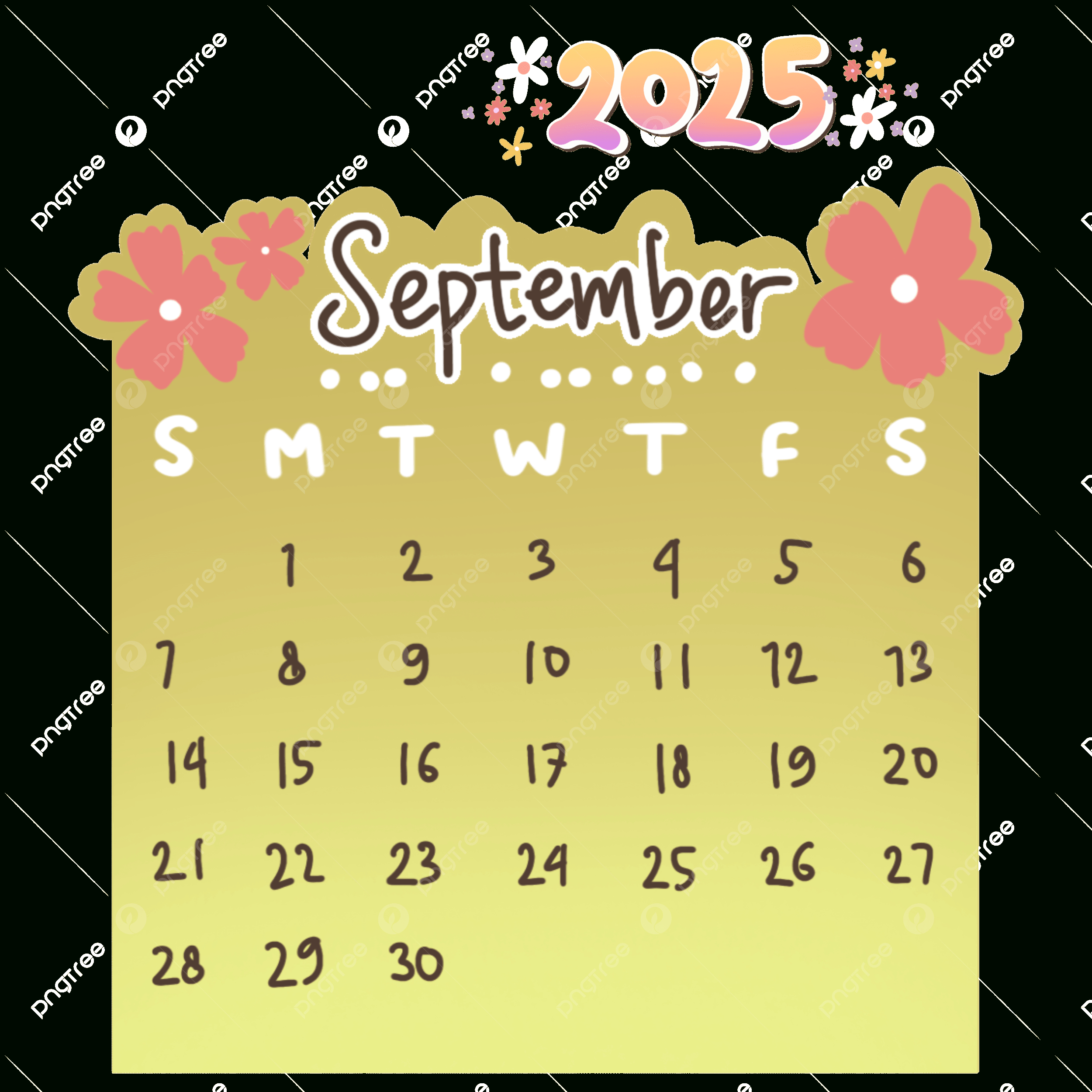2025 September Planner Png Transparent Images Free Download in September 2025 Calendar Clip Art