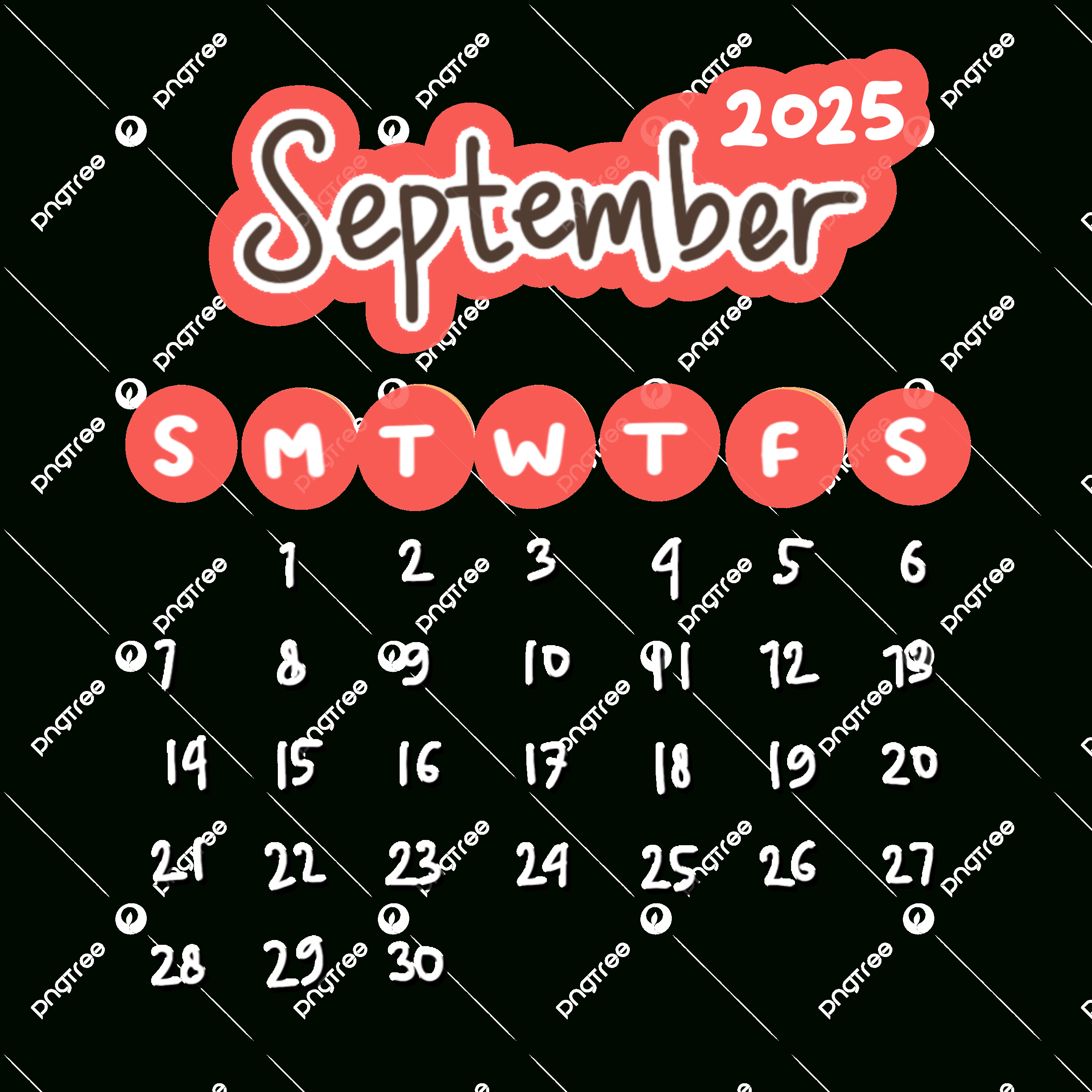 2025 September Planner Png Transparent Images Free Download in September 2025 Clipart