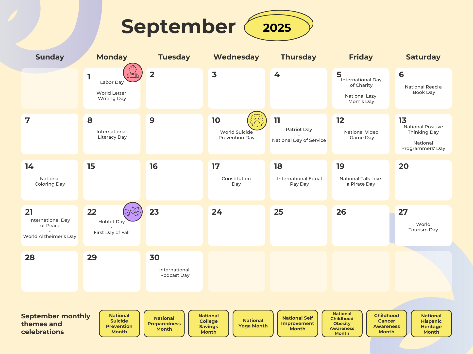 Complete 2025 Social Media Holidays Calendar [250+ Dates] regarding September Calendar Events 2025