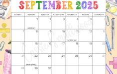 Cute 2025 Free Printable Monthly Calendars – Cassie Smallwood with September 2025 Calendar Printable Cute