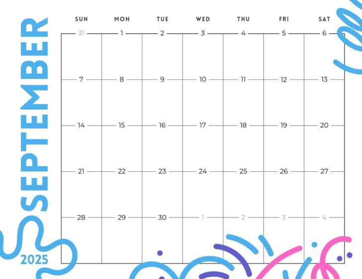 September 2025 Calendar Planner