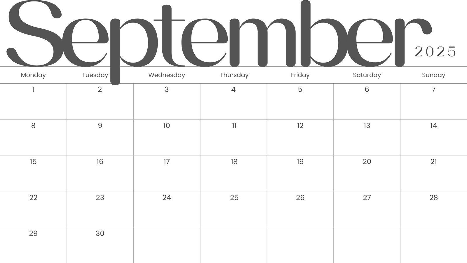 Free Printable September 2025 Calendar Templates | Canva with regard to September 2024 September 2025 Calendar