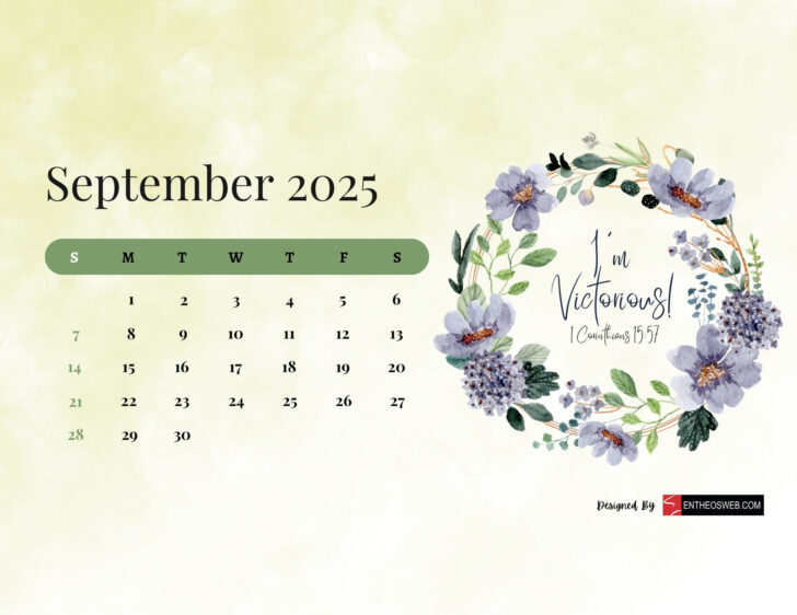 September 2025 Calendar Background