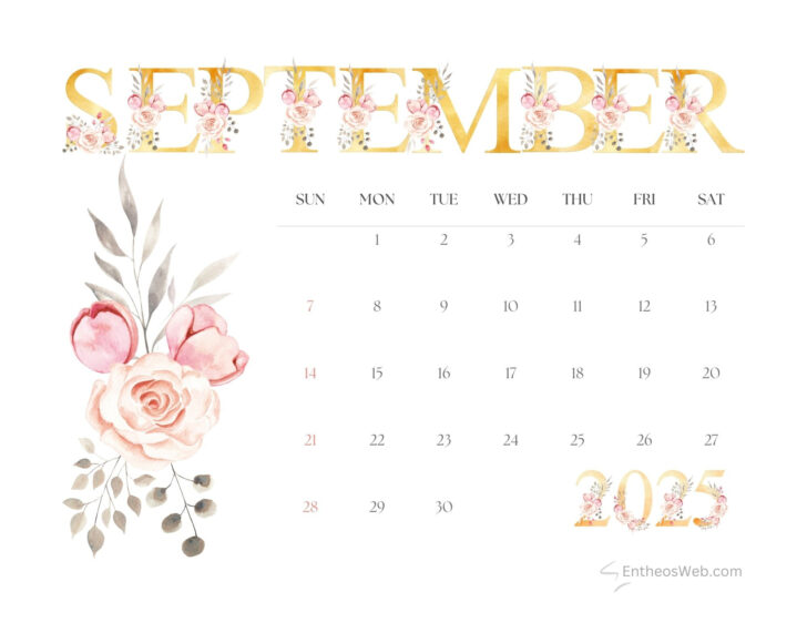 September 2025 Calendar Aesthetic