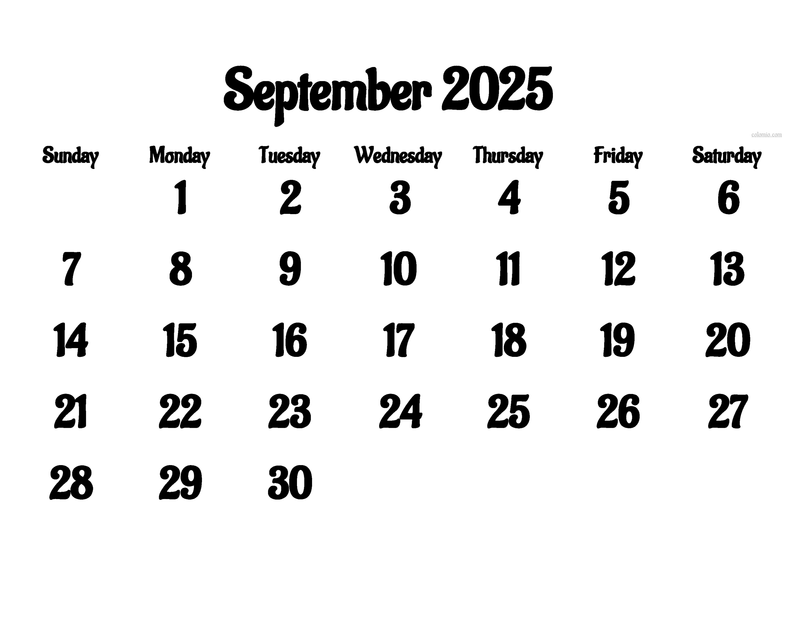 Free September 2025 Calendar | Printable Pdf, Xls, Png Formats regarding Weekly Calendar September 2025