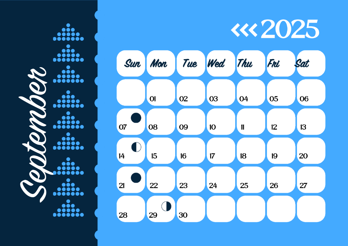 Free September 2025 Calendar With Moon Phases Template To Edit Online pertaining to September 2025 Calendar With Moon Phases