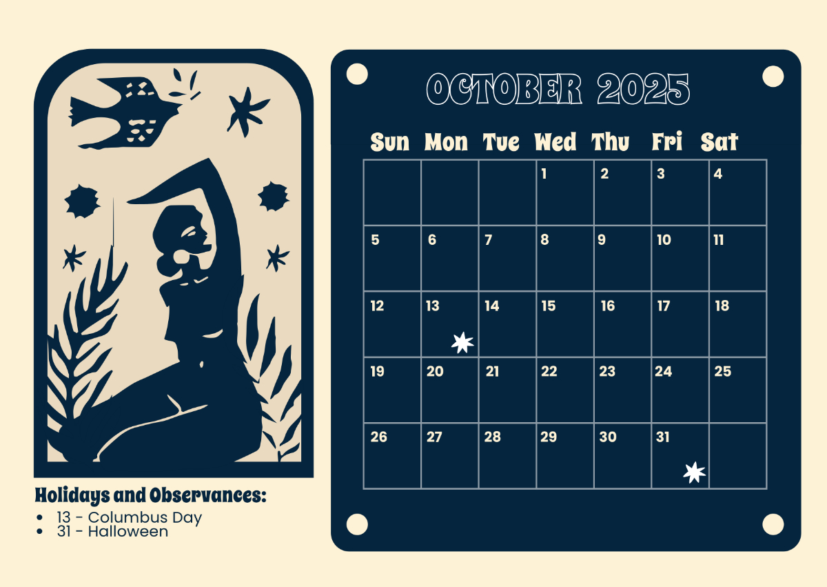 Free Shining Mom October 2025 Calendar Template To Edit Online intended for September 2025 Calendar Shining Mom