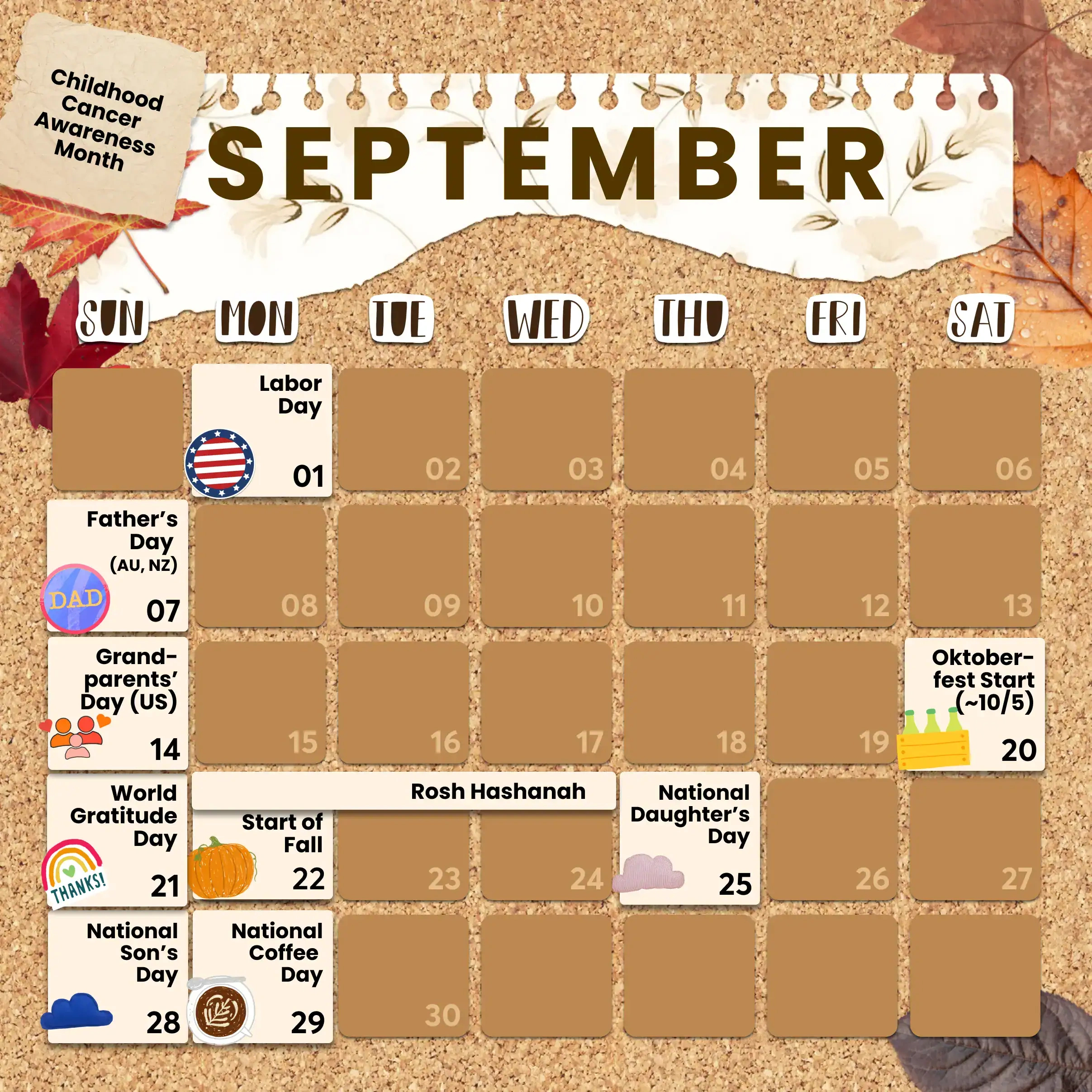Holidays In September 2025: Calendar + Content Ideas - Piccollage throughout September 2025 Calendar NZ