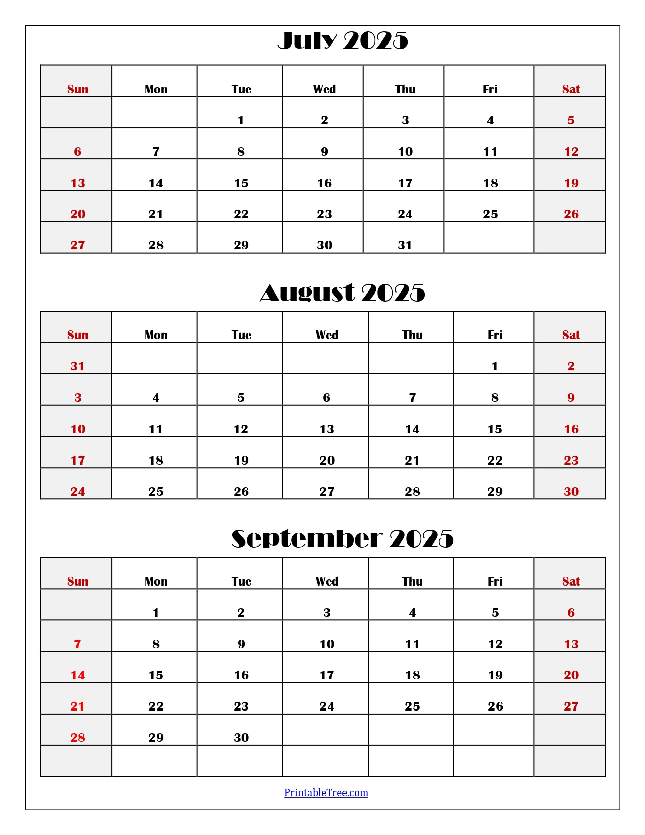 July To September 2025 Calendar Printable Pdf | Three Months Calendar with regard to July To September 2025 Calendar