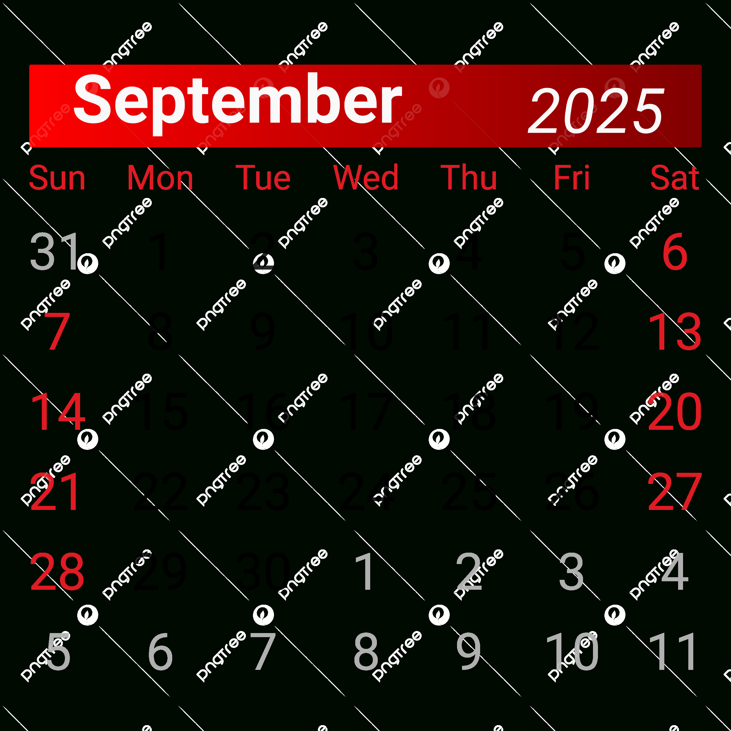 Kalender September 2025 Vektor, Kalender 2025, Kalender September with Calendar September 2025 Png