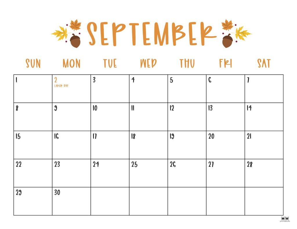 September 2024 Calendars - 50 Free Printables | Printabulls pertaining to Free September Calendar Printable