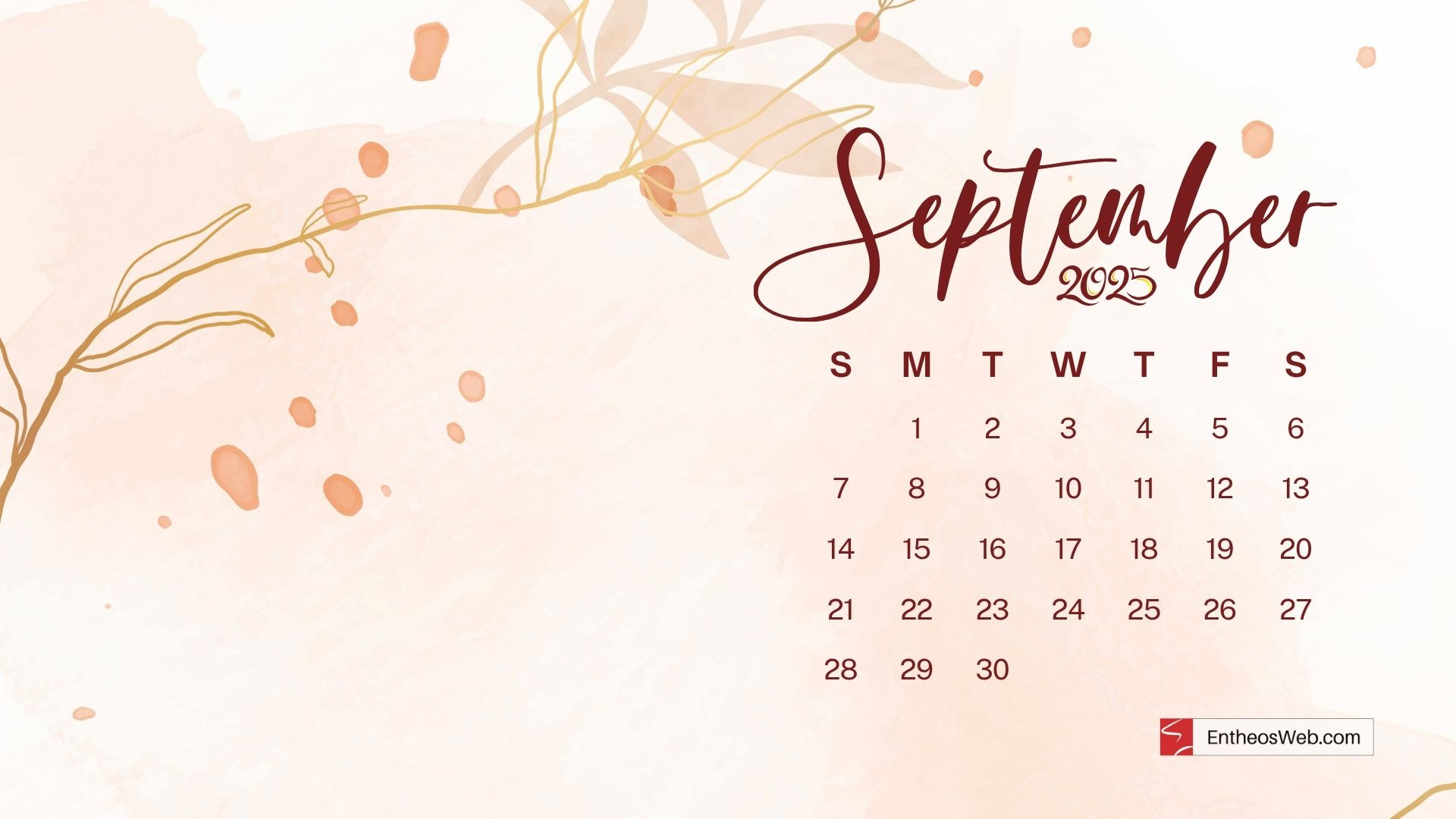 September 2025 Calendar Desktop Wallpaper Backgrounds | Entheosweb pertaining to September 2025 Calendar Background