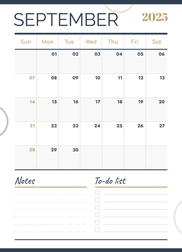 Google Calendar September 2025