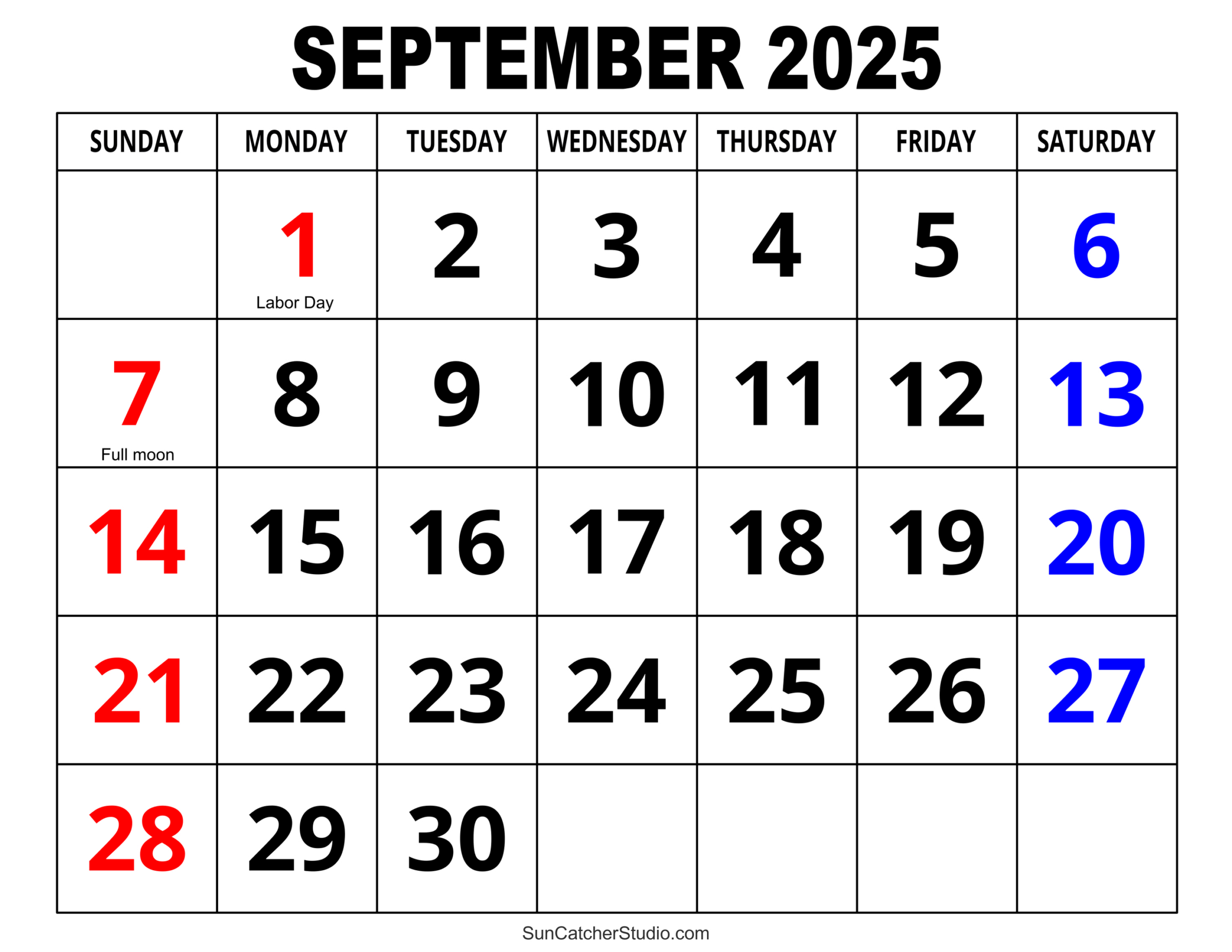 September 2025 Calendar (Free Printable) – Free Printables within September 2025 Calendar Dates