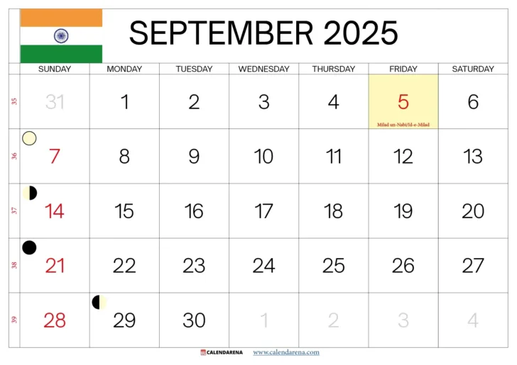 September Calendar 2025 Tamil