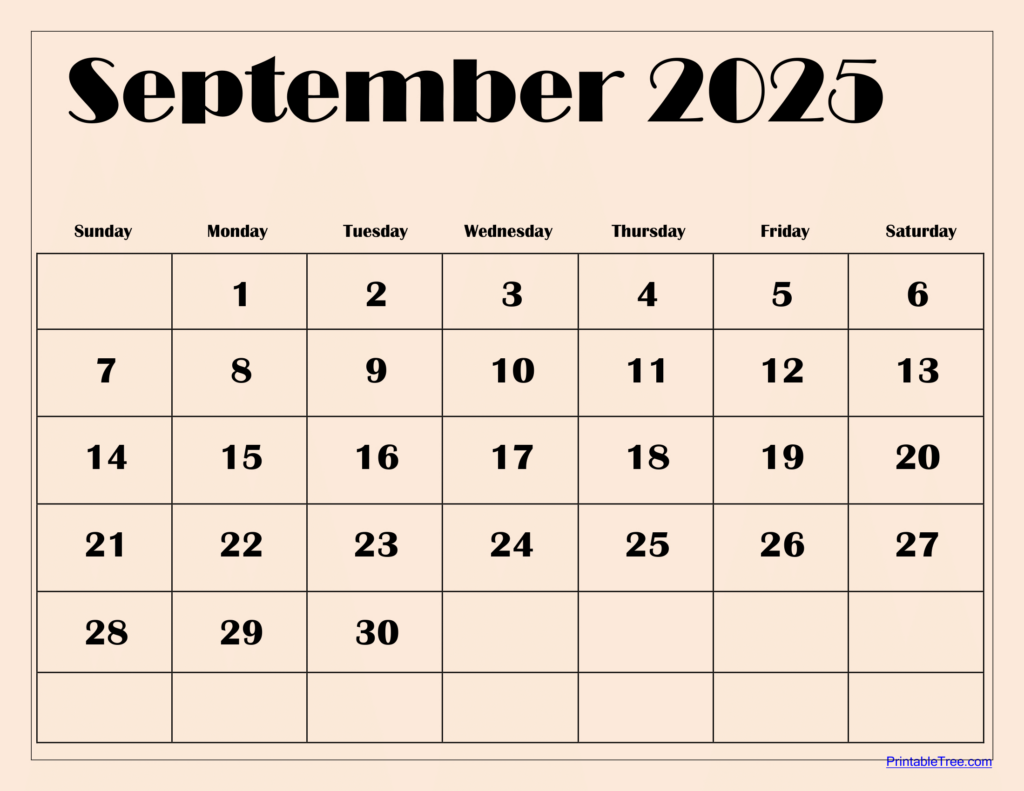 September Weekly Calendar 2025 Printable Calendars