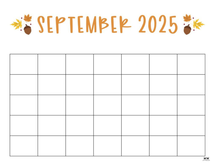 Cute September 2025 Calendar Printable