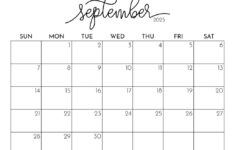 September 2025 Calendars – 107 Free Printables | Printabulls with September 2025 Calendar Free