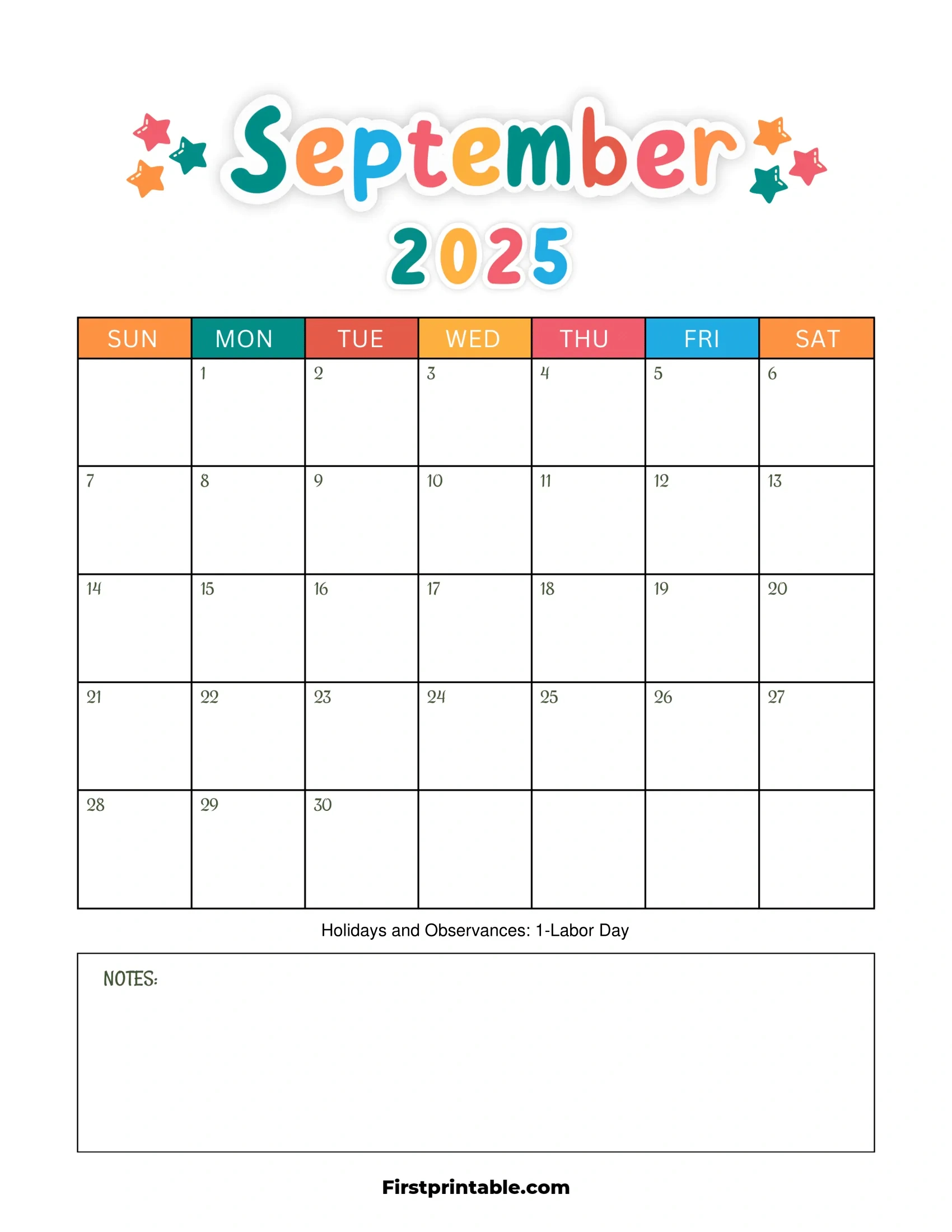 September 2025 Calendars - Free Printable &amp;amp; Fillable with September 2025 Calendar Options