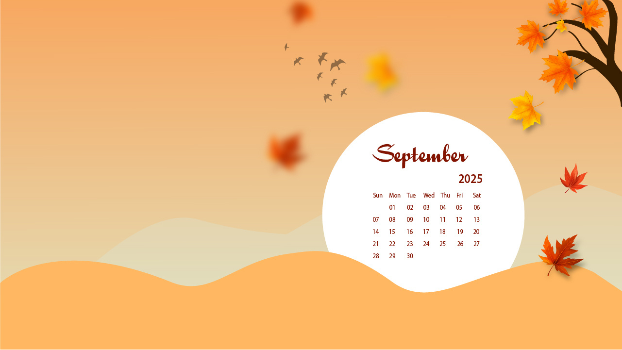 September 2025 Desktop Wallpaper Calendar - Calendarlabs for September 2025 Desktop Wallpaper