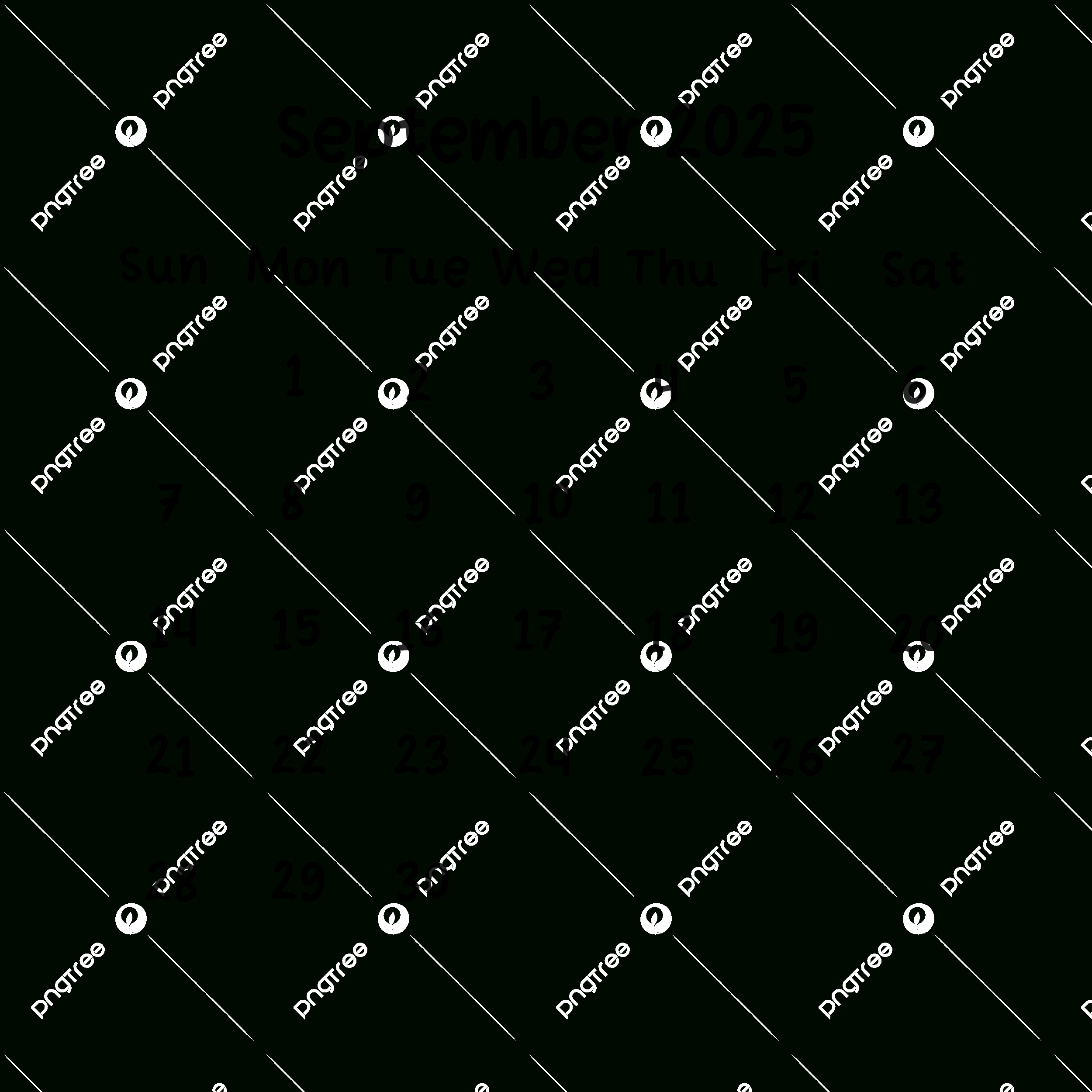 September 2025 Plain Calendar In Black Color, September, 2025 intended for September 2025 Calendar Black and White