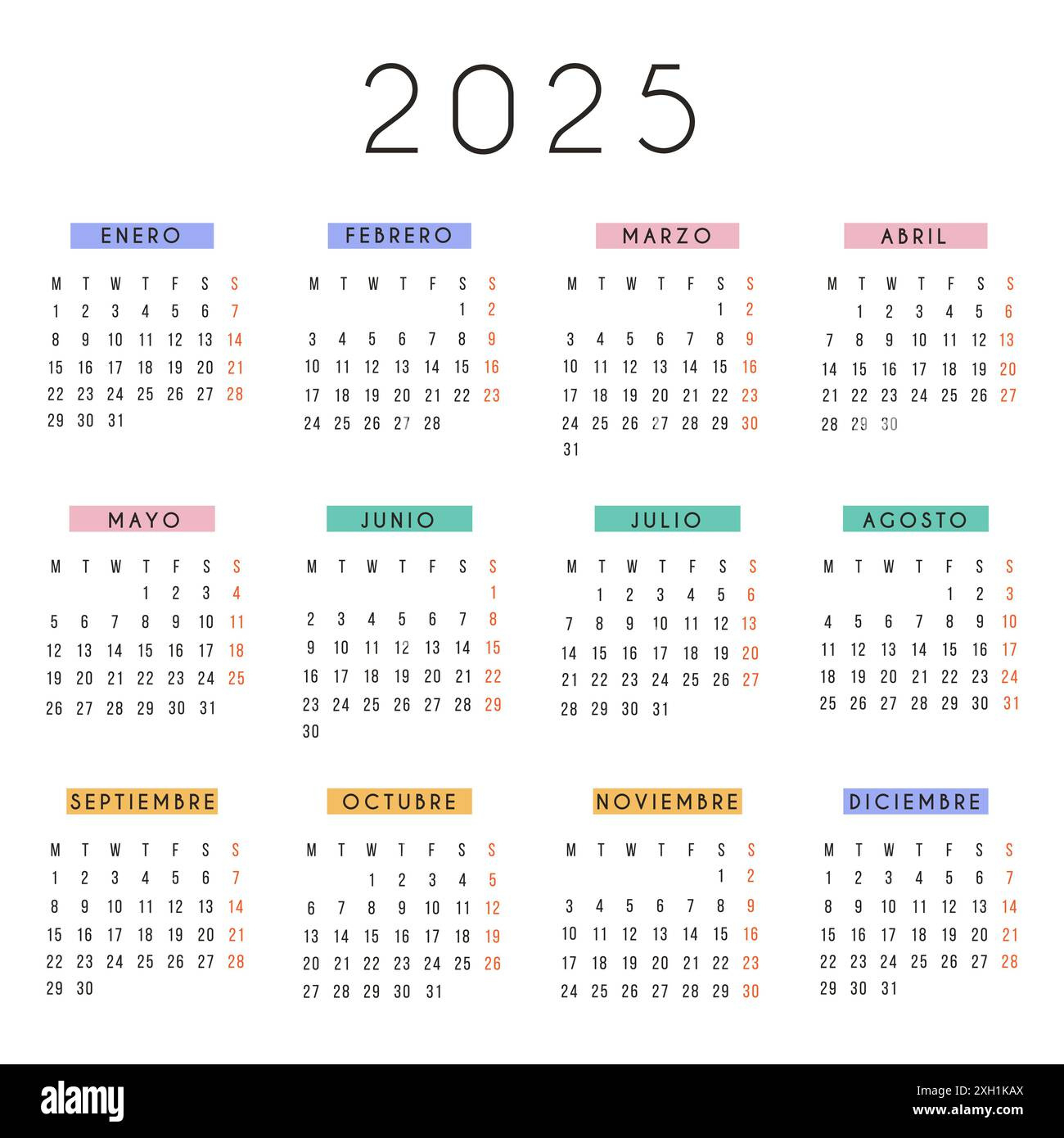 September Calendar Spanish Hi-Res Stock Photography And Images - Alamy within September 2025 Calendar Spanish