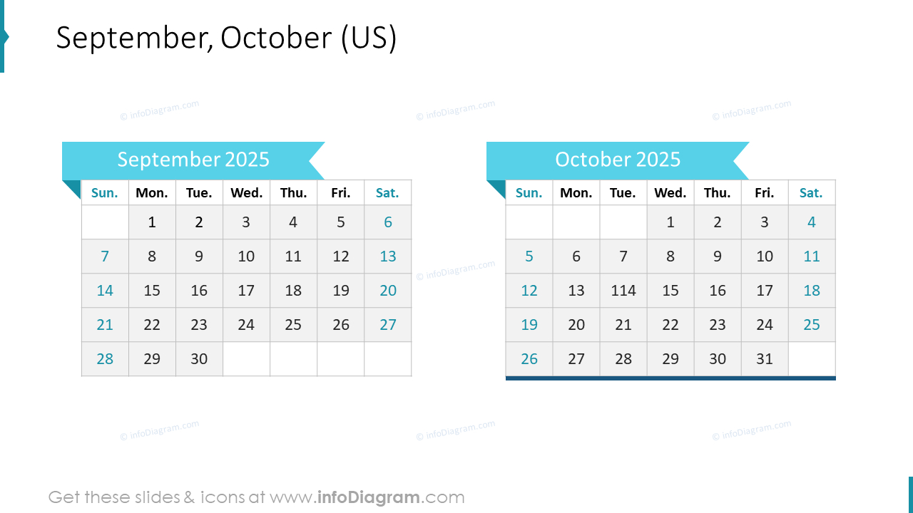 September, October (Us) regarding Calendar For September And October 2025