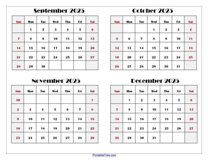 September October November 2025 Calendar