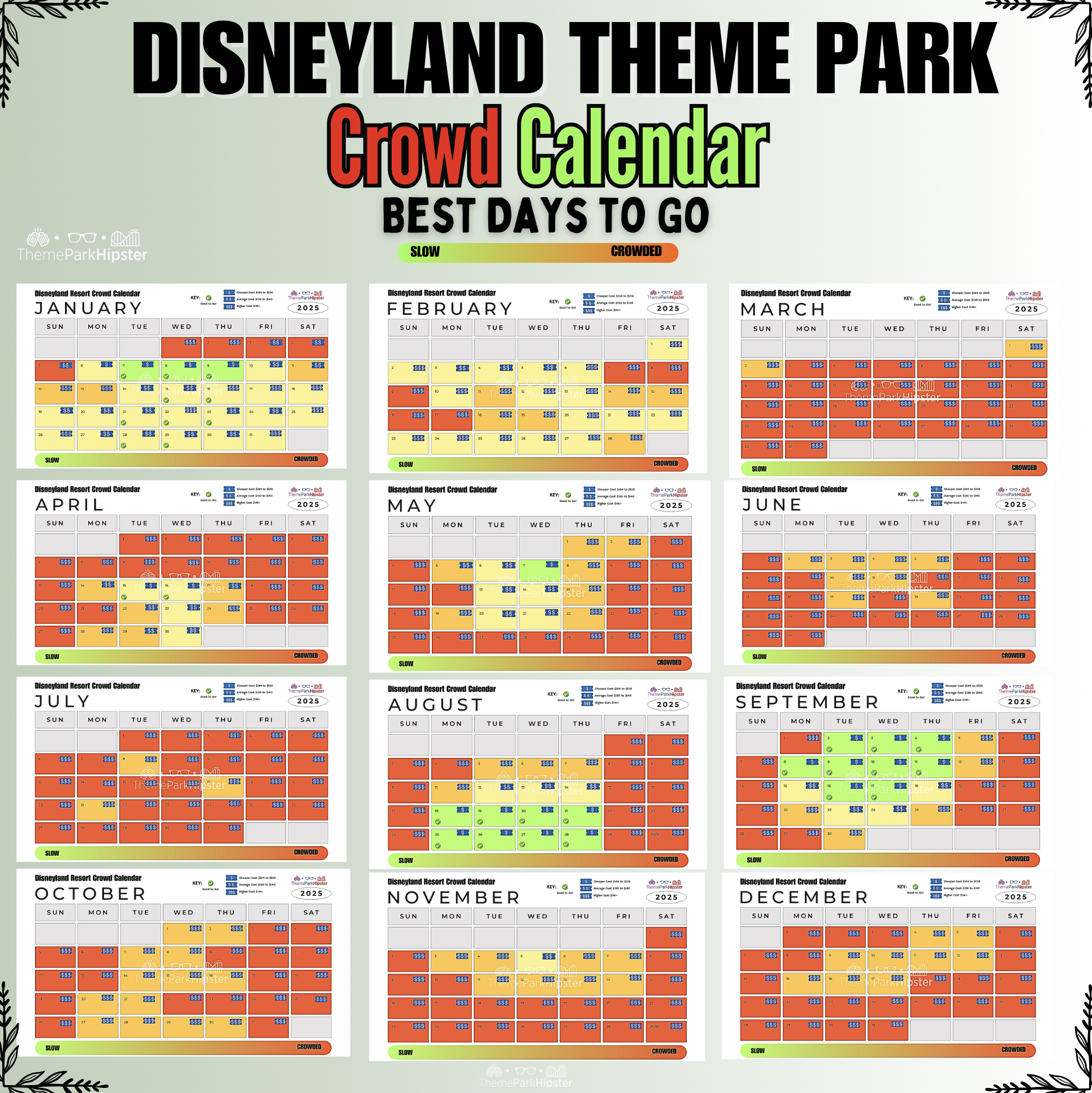 2025 Best Days To Go To Disneyland (Full Crowd Calendar Guide with Disneyland Crowd Calendar October 2025