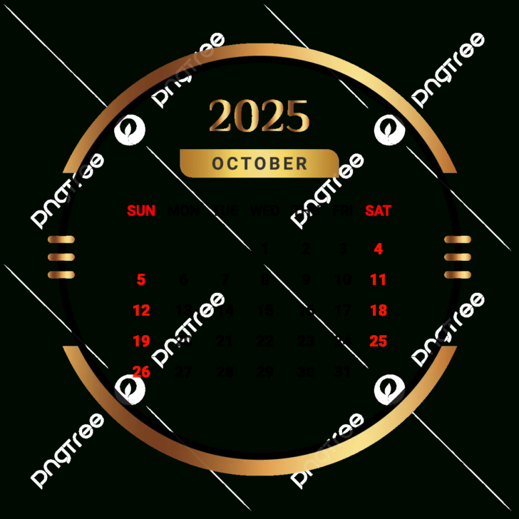 October 2025 Calendar Png October 2025 Calendar Png