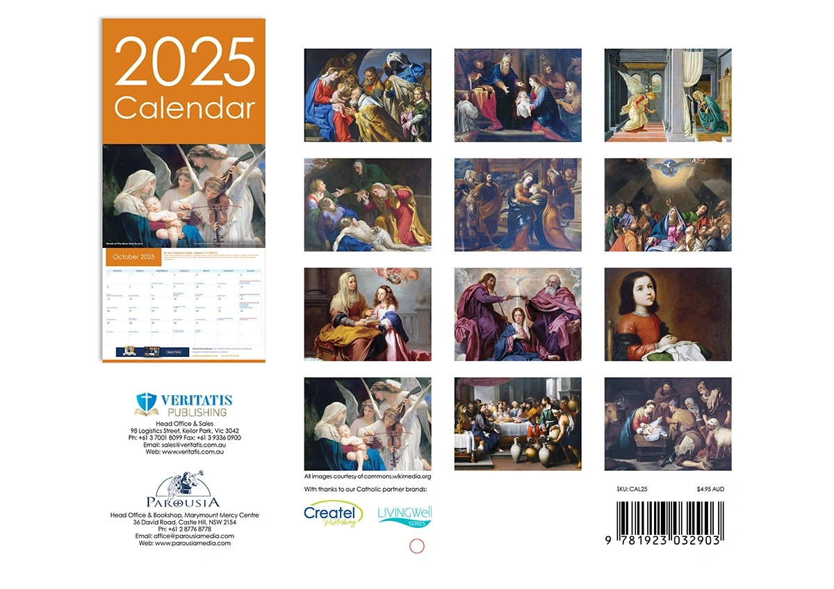 2025 Veritatis Calendar - Veritatis.au with regard to Catholic Saints Calendar October 2025