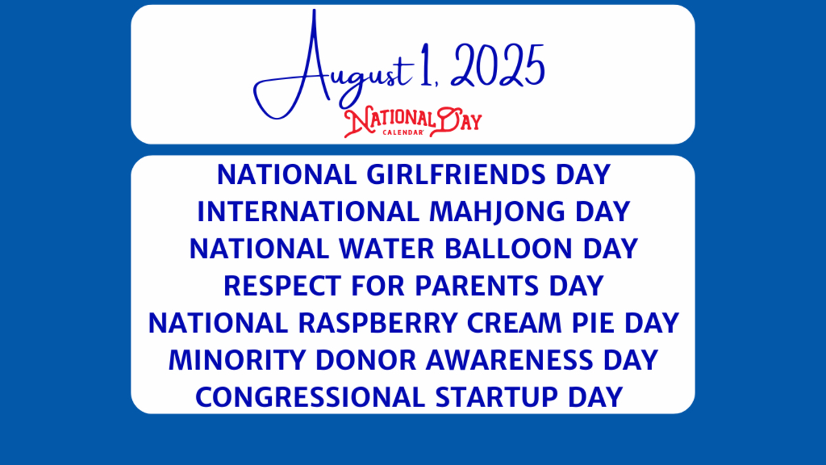 August 1, 2025 | National Girlfriends Day | International Mahjong intended for Is October 1st National Gf Day 2025
