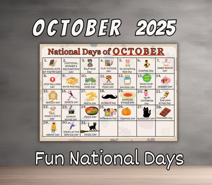 National Day Calendar October 2025 National Day Calendar October 2025