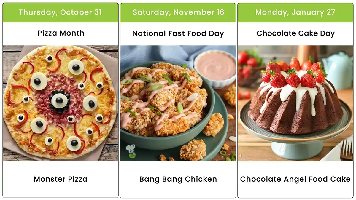 Calendar Of National Food Days 2025 | Baldwin Publishing regarding National Food Day October 2025
