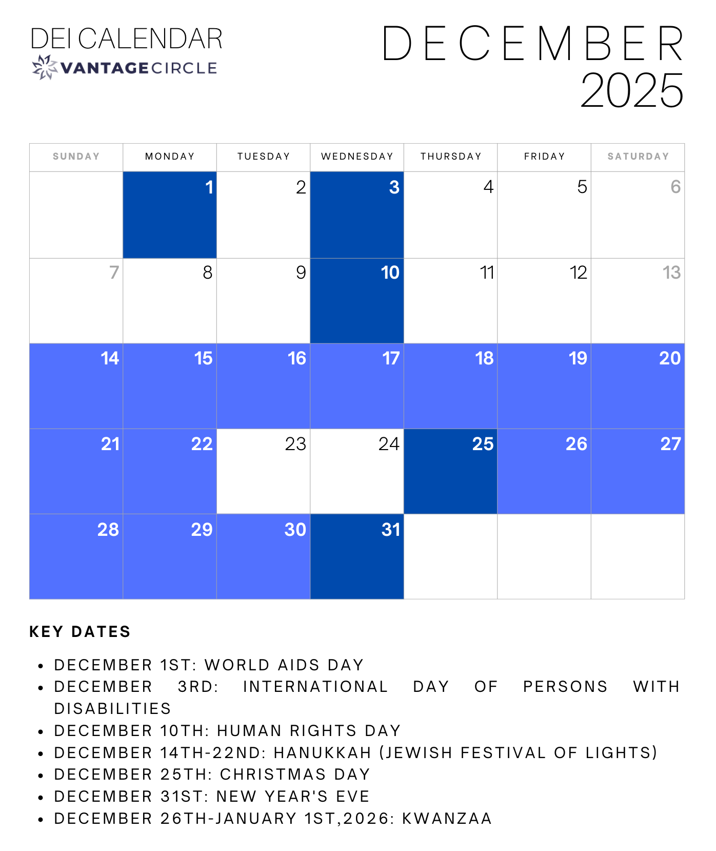 Dei Calendar 2025: Key Dates For Celebrating Diversity And with October Dei Calendar 2025