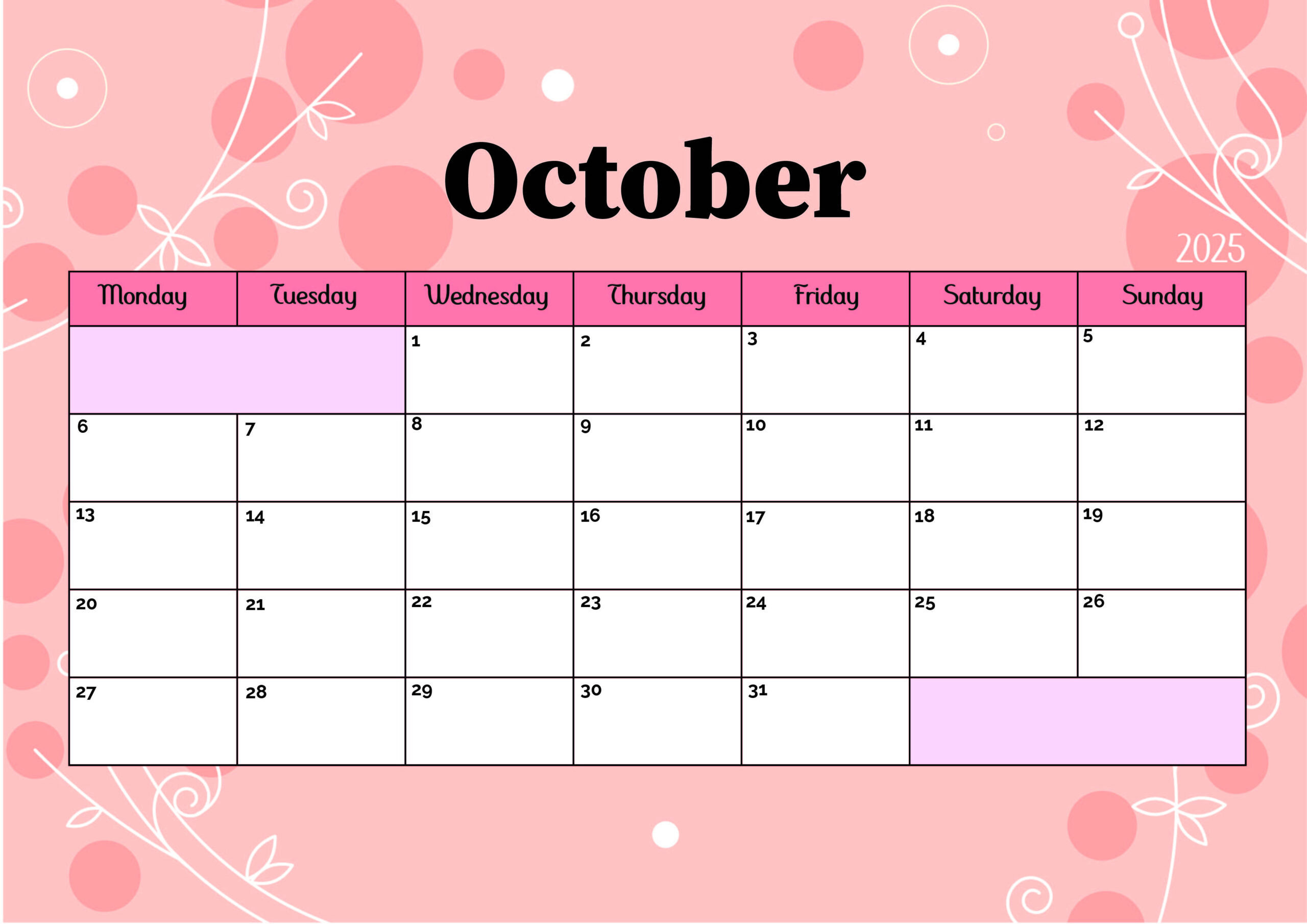 ▷ Model 5 October 2025 pertaining to Open Calendar For October 2025