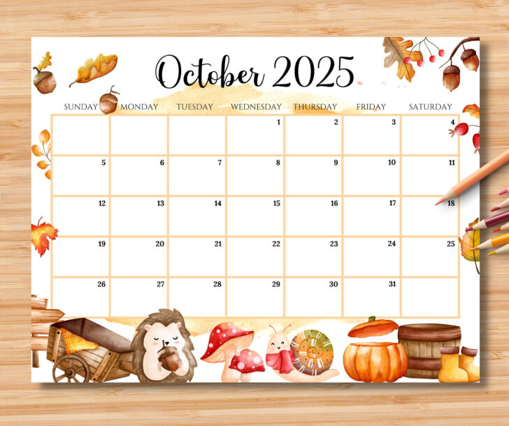 October 2025 Calendar Fall October 2025 Calendar Fall