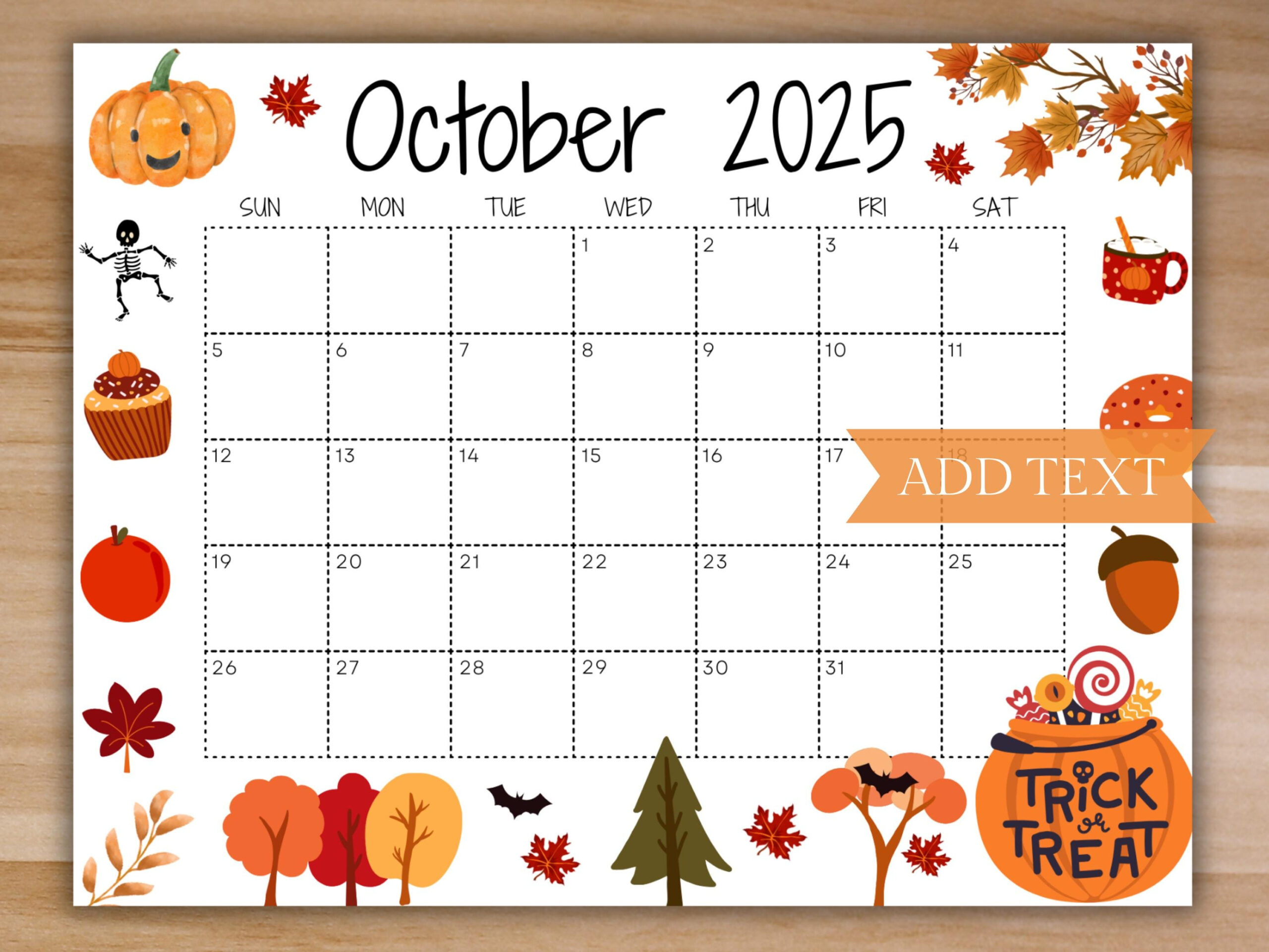 Editable October 2025 Calendar, Printable Calendar, School pertaining to Editable October Calendar 2025