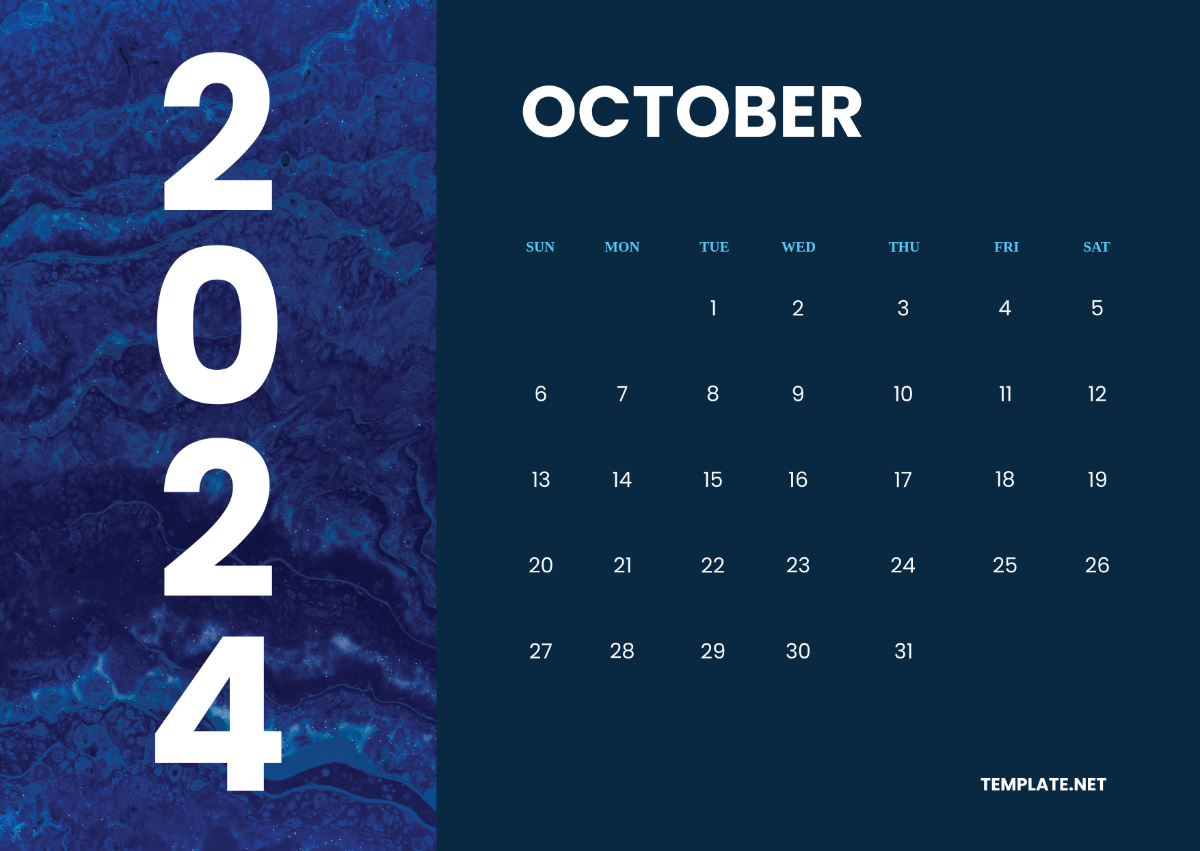 Free General Blue October 2024 Calendar Template To Edit Online intended for General Blue October 2025 Calendar