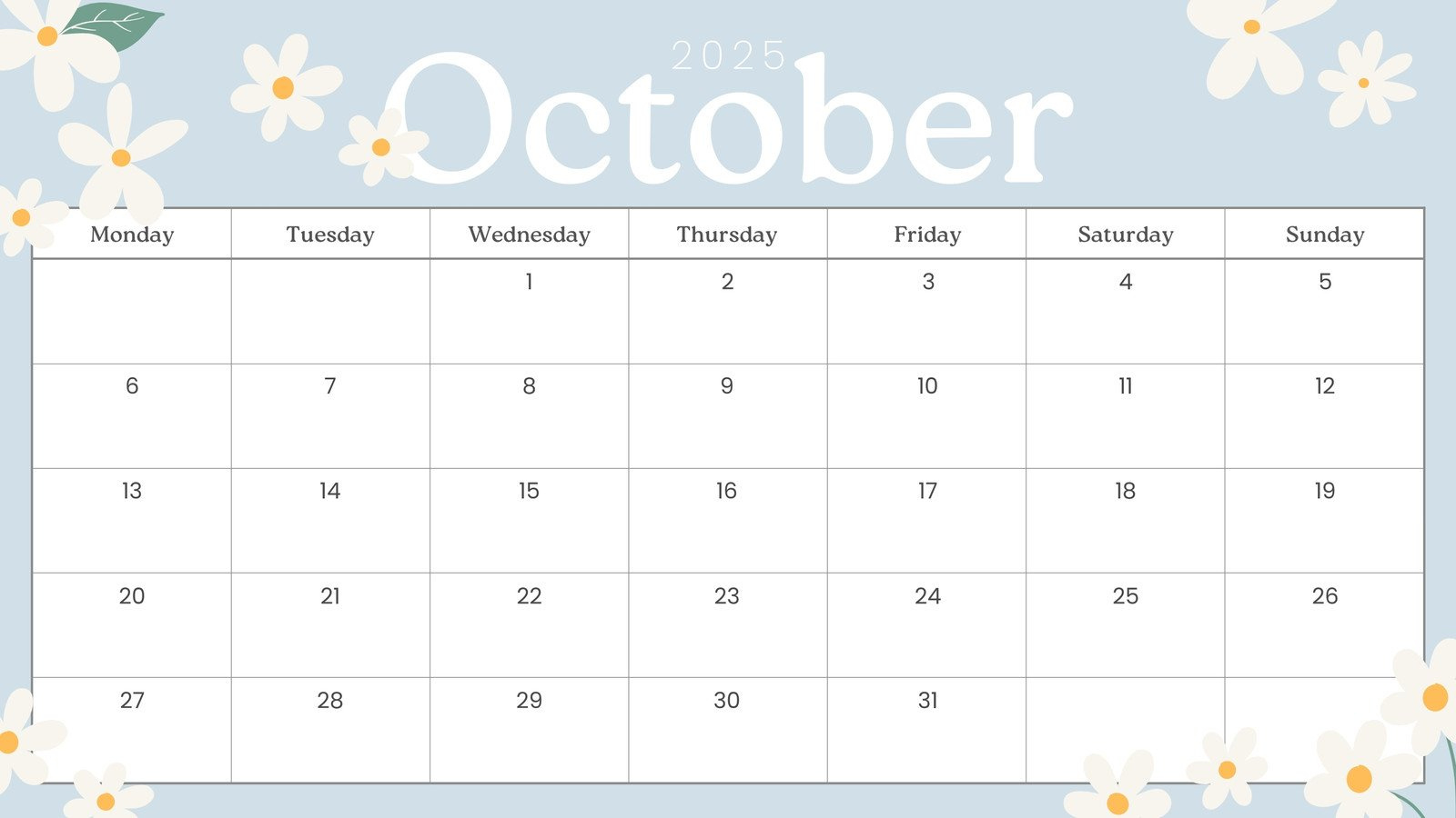 Free October 2025 Calendar Templates To Customize | Canva in October Calendar 2025 Template Printable