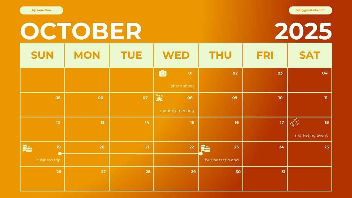 Free Orange Powerpoint Templates &amp;amp; Google Slides Themes in Orangetheory October Calendar 2025
