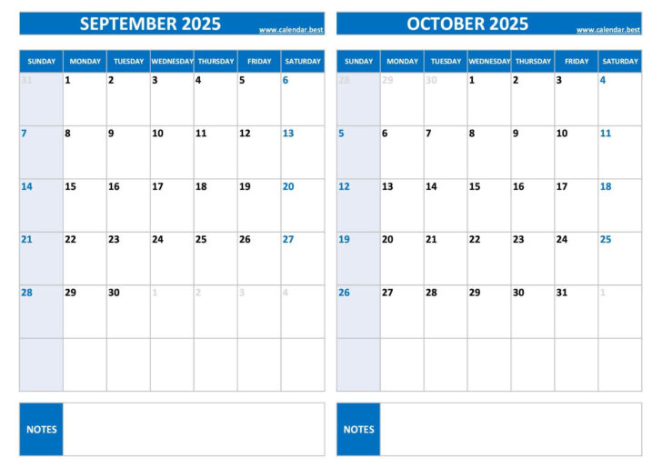 Printable Calendar October 2025 to September 2026 Printable Calendar October 2025 to September 2026