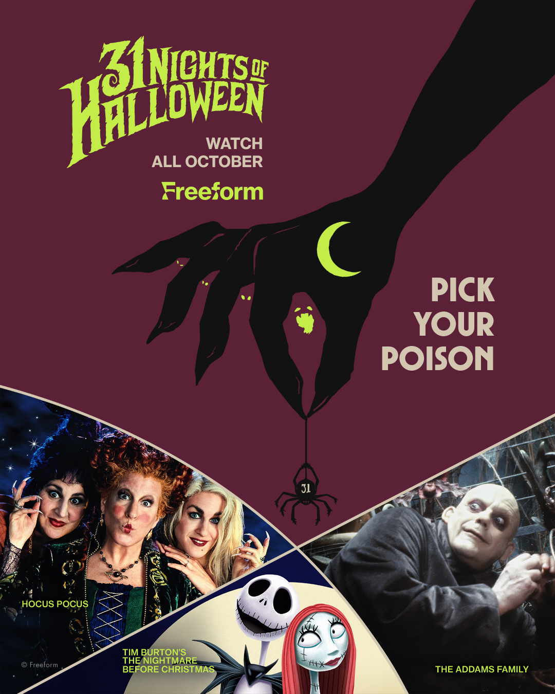 Freeform&amp;#039;S &amp;quot;31 Nights Of Halloween&amp;quot; Schedule 2025 | Freeform Updates intended for October Halloween Movie Calendar 2025