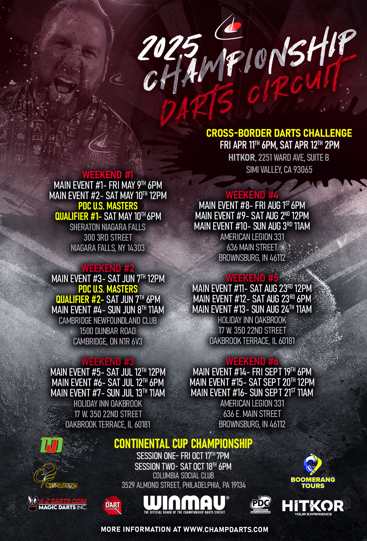 Main Tour – Championship Darts Corporation intended for October 2025 9th Circuit Calendar