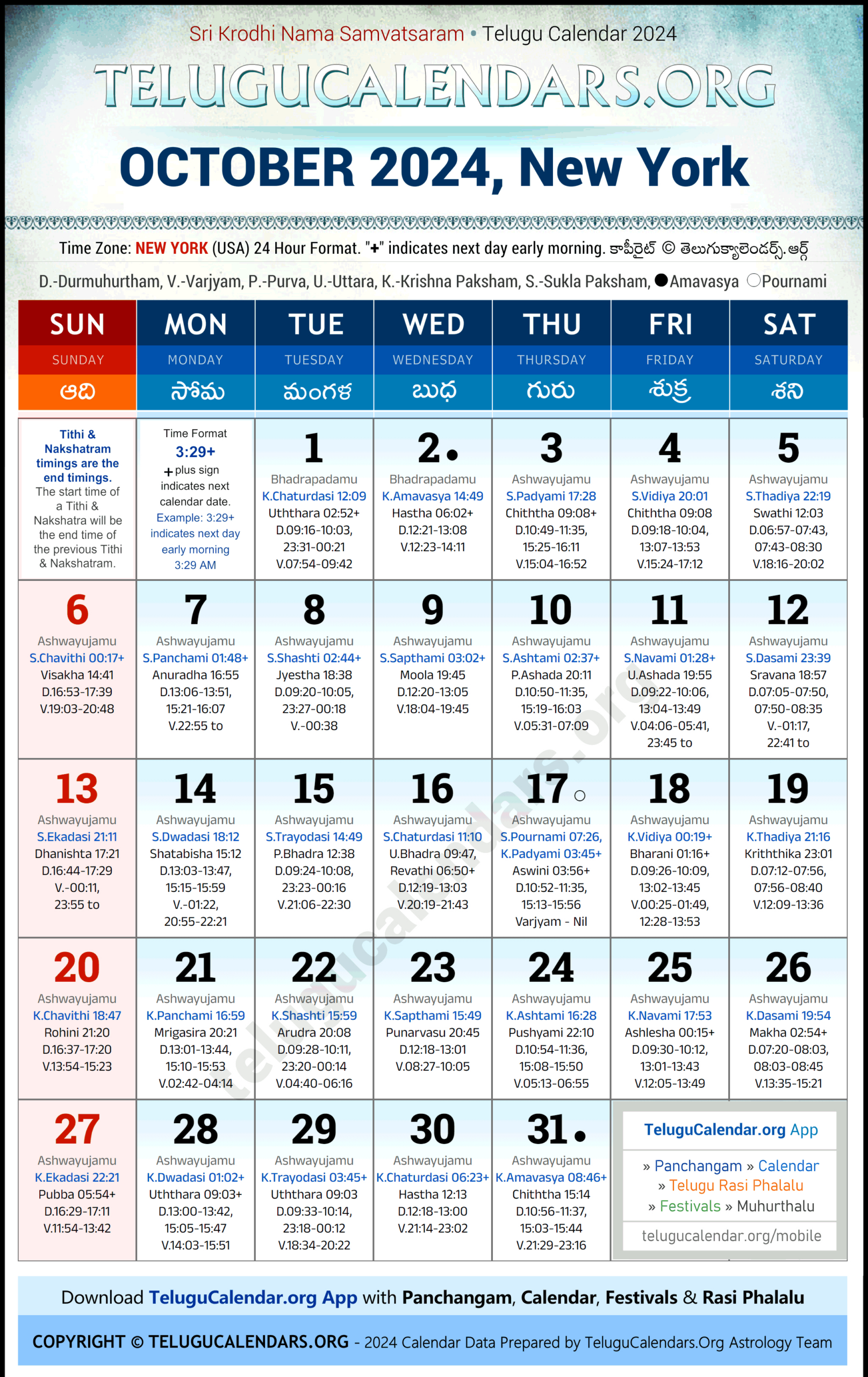 New York 2024 October Telugu Calendar Festivals &amp;amp; Holidays In for October Telugu Calendar 2025 New York