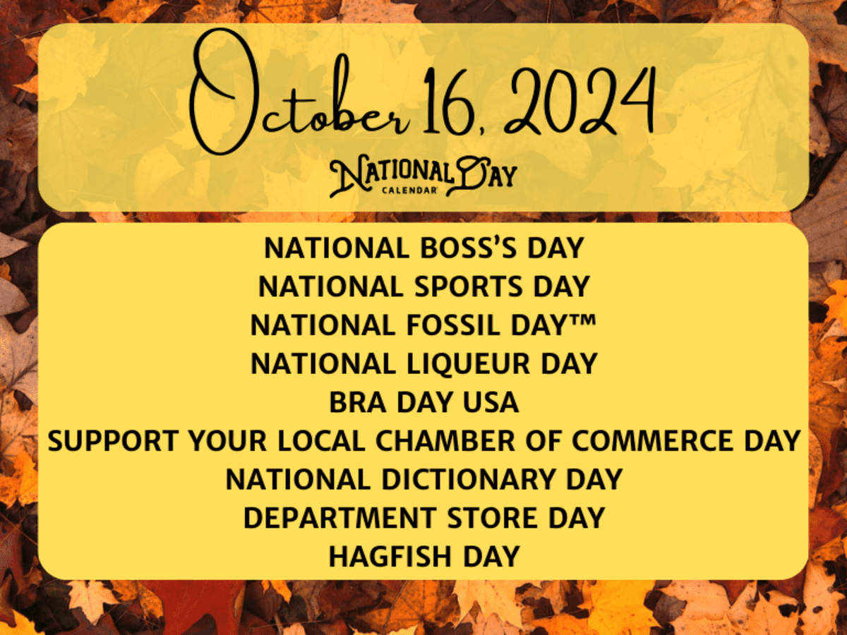 October 16, 2024 | National Boss&amp;#039;S Day | National Sports Day with October 16 2025 National Day