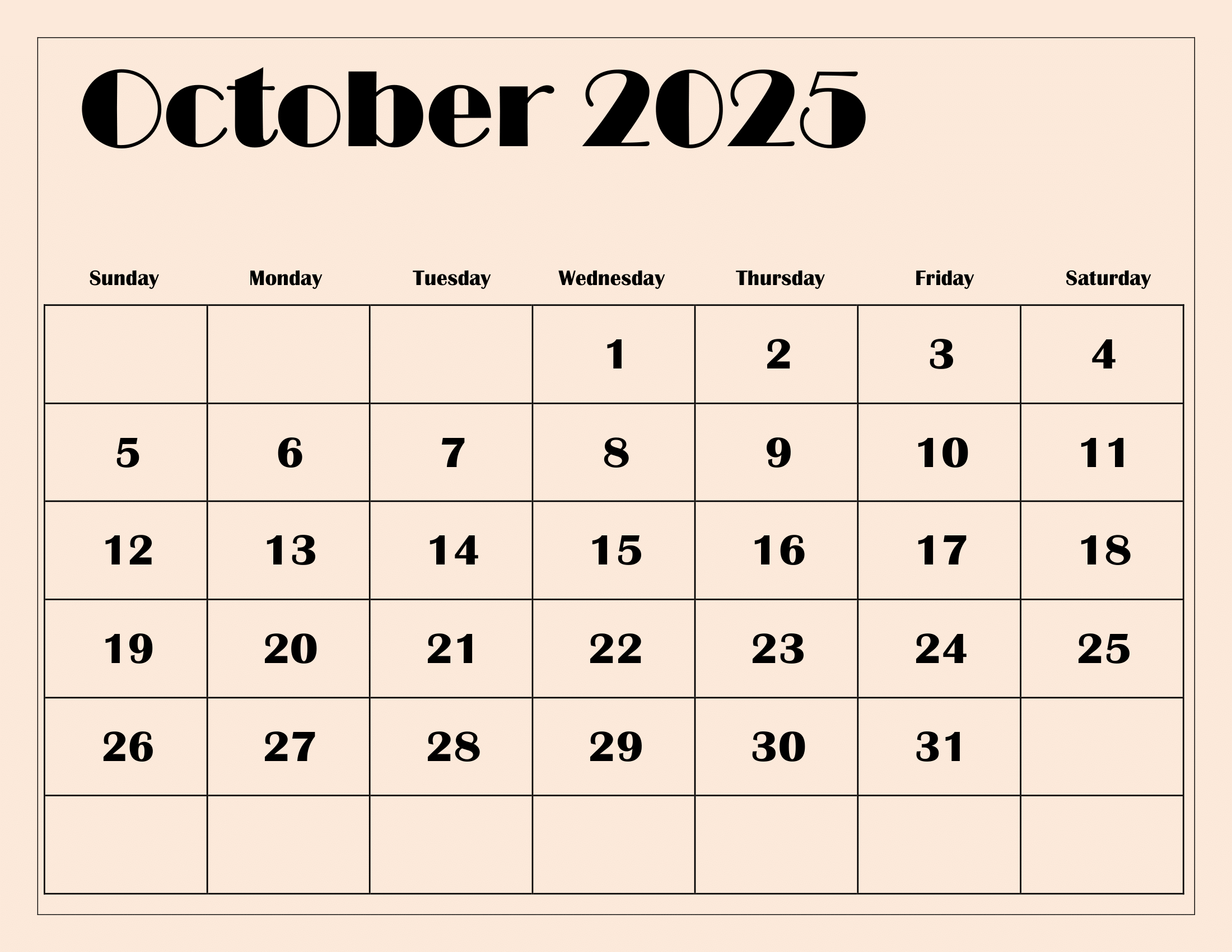 October 2025 Calendar Printable Pdf Template With Holidays inside October 2025 Calendar With Jewish Holidays Printable